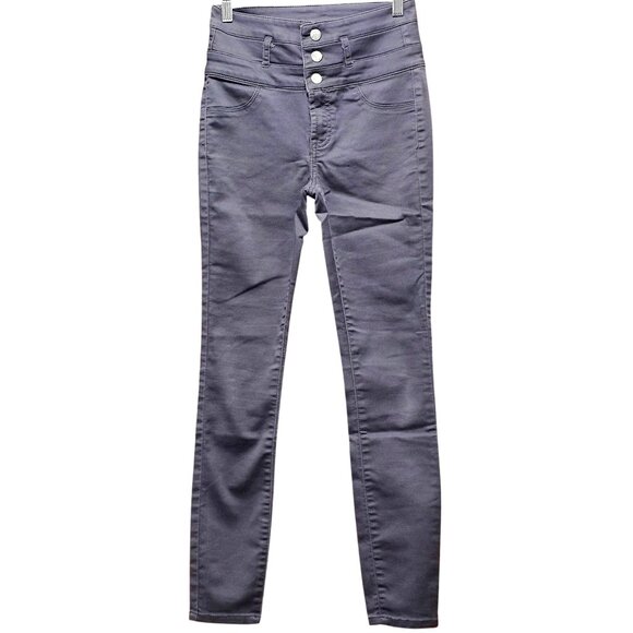 Refuge Women's Skinny Stretch High Waist Denim Jeans Size 2 Gray - Picture 1 of 8